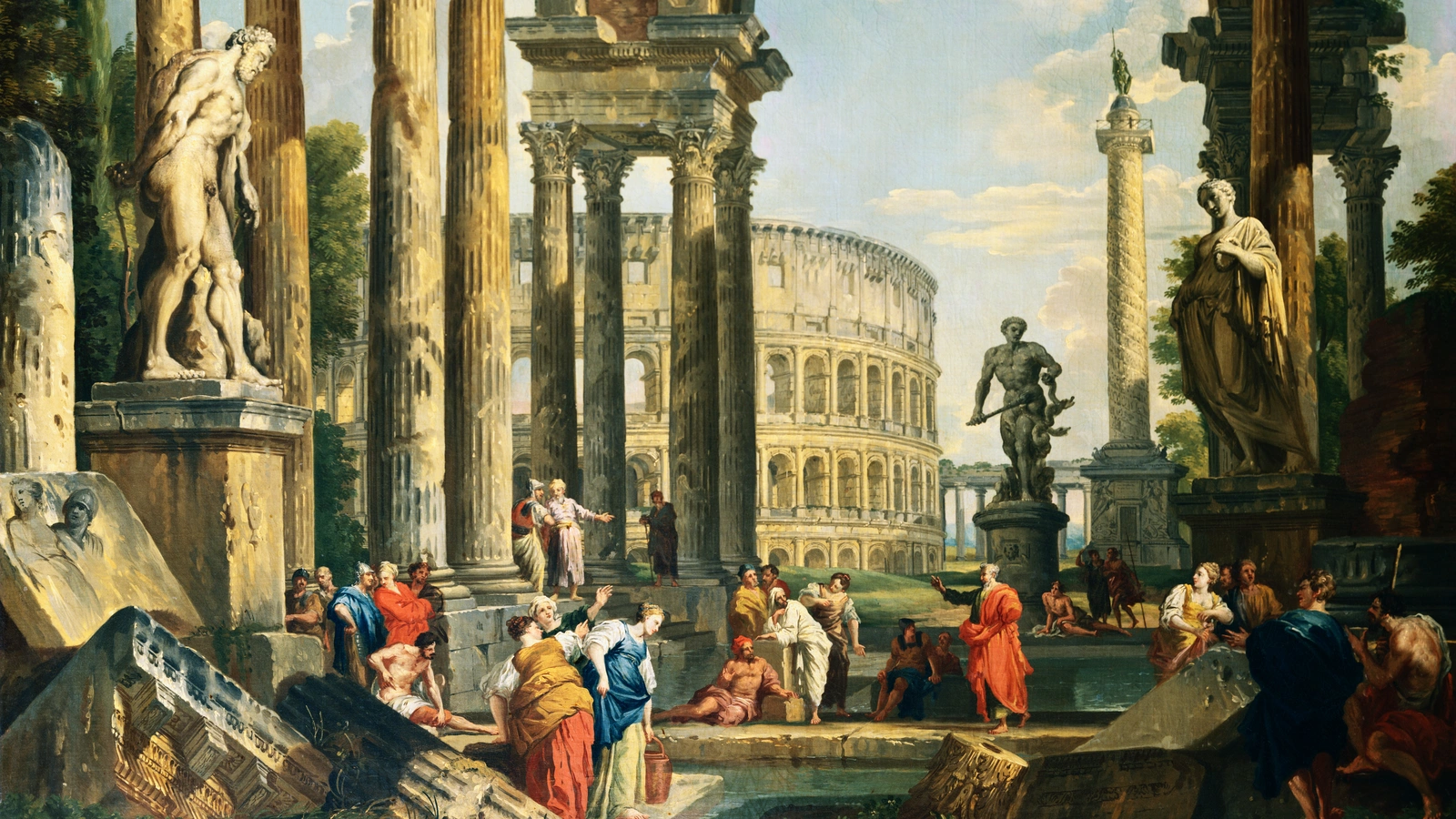 A Capriccio of Classical Ruins door Giovanni Paolo Panini